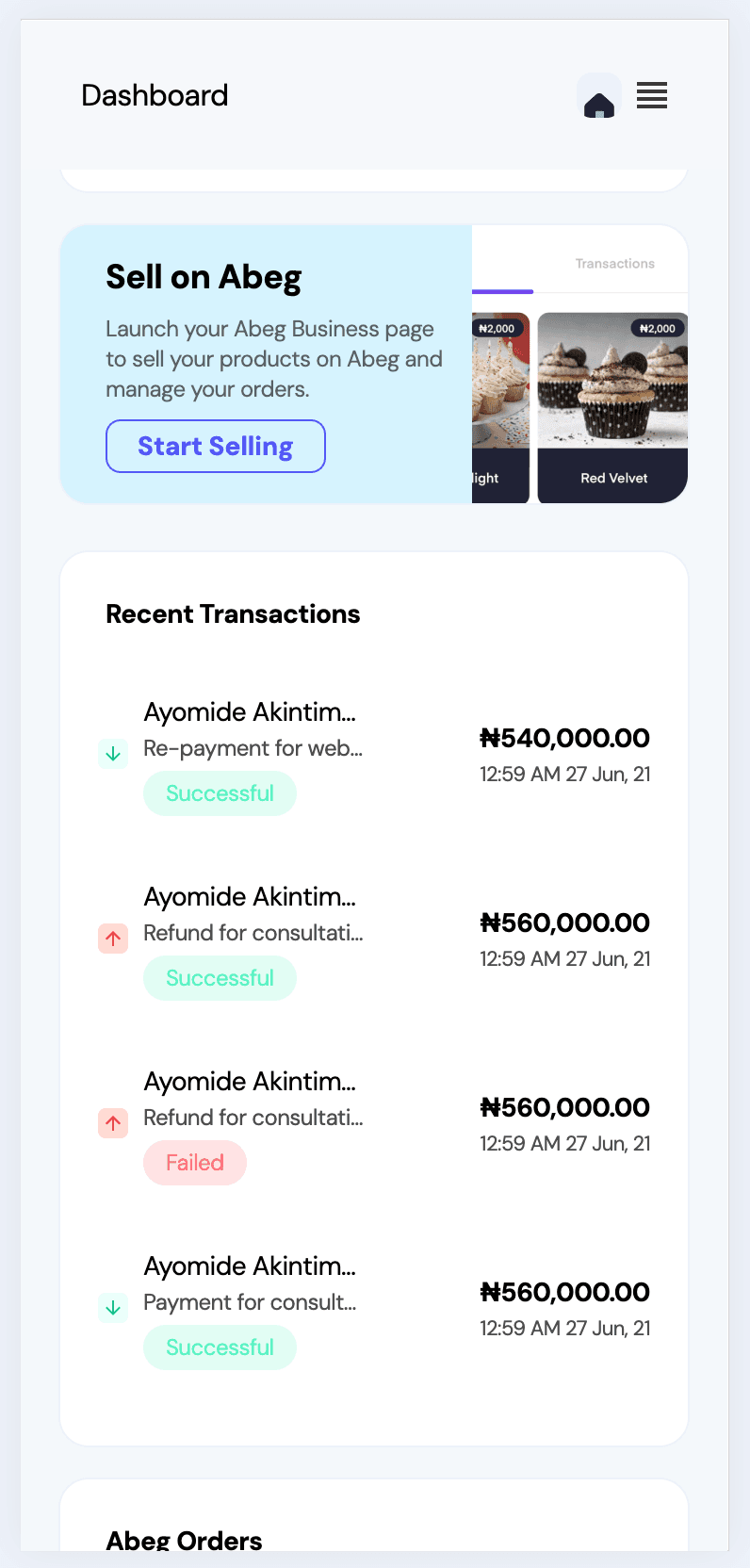 Patronize dashboard mobile view Image 3