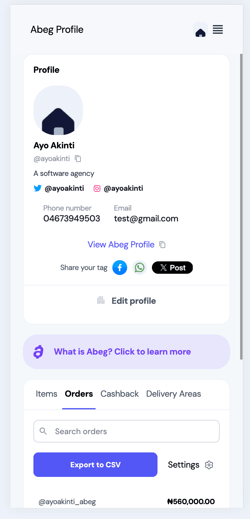 Patronize dashboard mobile view Image 5