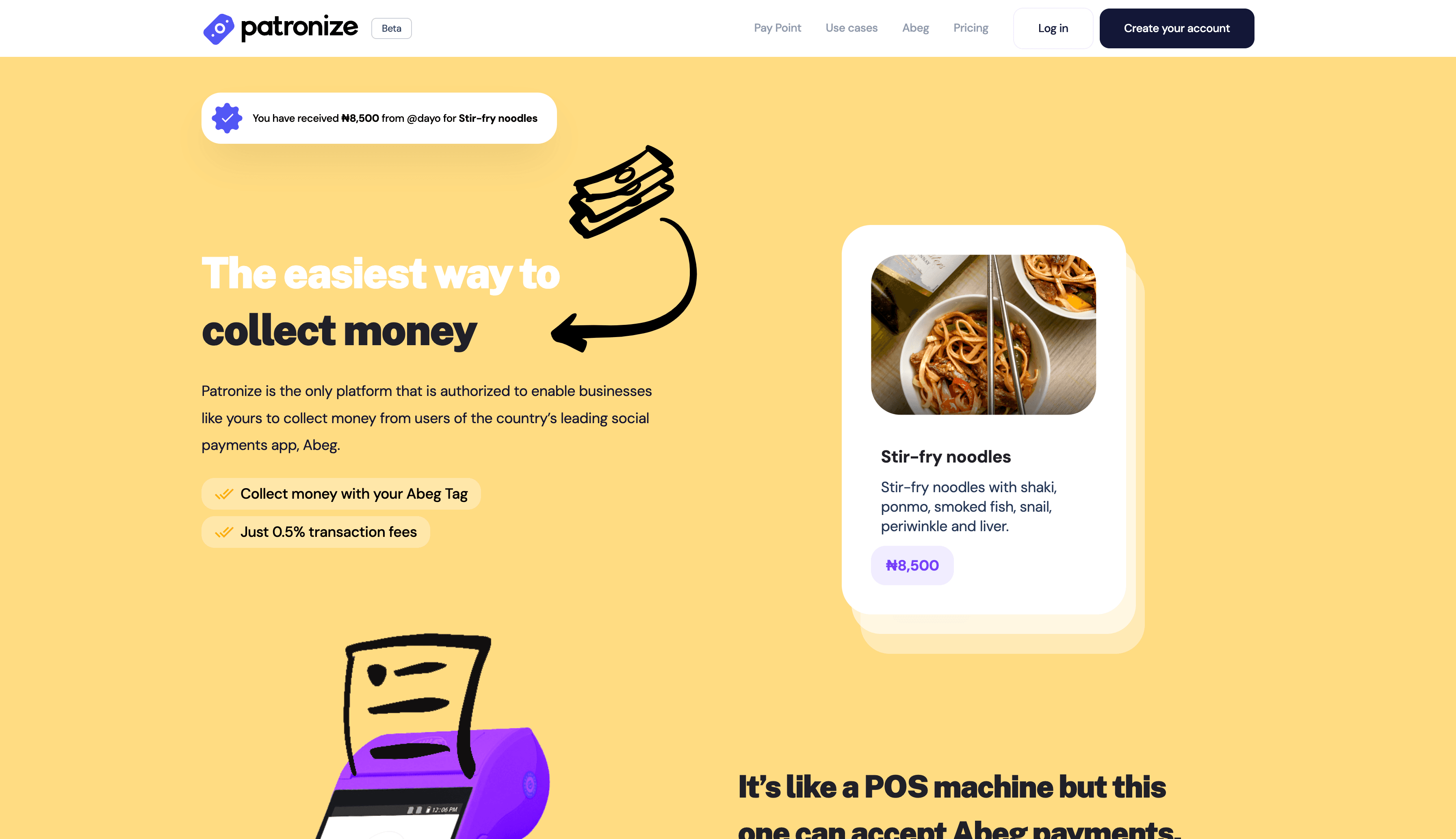Patronize website desktop view Image 2